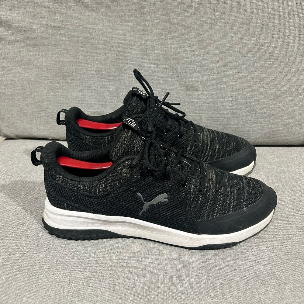 Puma Men's Black and White Golf Shoes